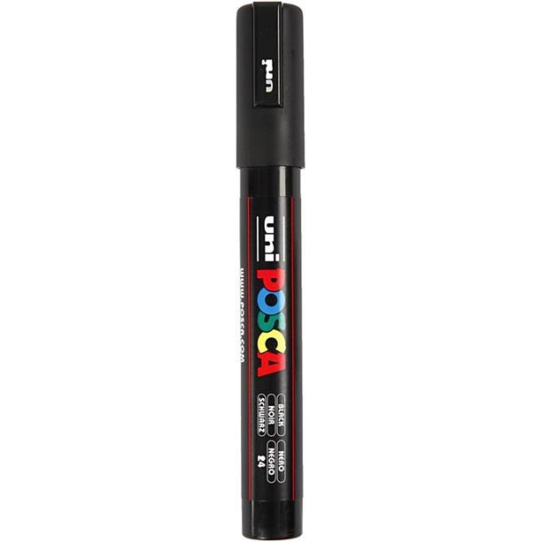Posca Marker PC 5M Black, 2,5 mm spids