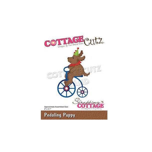 Cottage Cutz - Die - Pedaling Puppy / Cirkus Hund p Cykel - CC-867