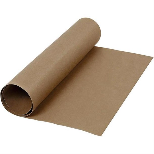 Karton, Papir & Lderpapir - Lderpapir, B: 50 cm, 350 g/m2, mrk brun, 1m - 498943