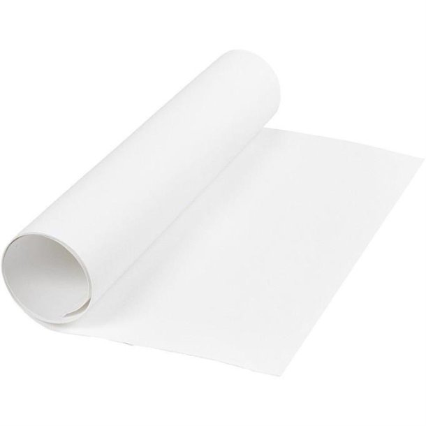Karton, Papir & Lderpapir - Lderpapir - B: 50 cm, 350 g/m2, hvid, 1m - 498945