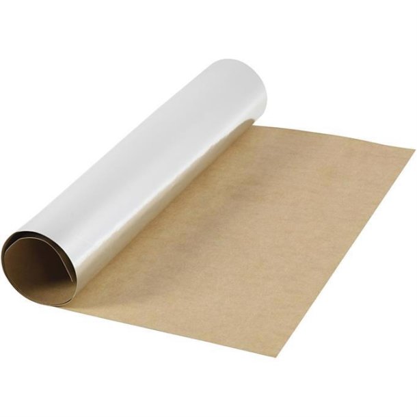 Karton, Papir & Lderpapir - Lderpapir, B: 49 cm, 350 g/m2, slv, 1m - 498947