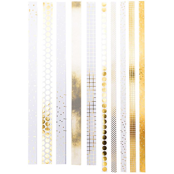 Paper Poetry - Stjernestrimler - Guld - 40stk