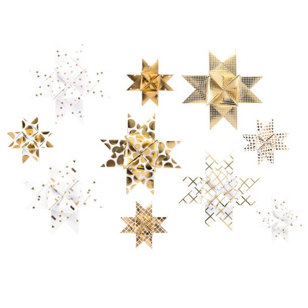 Paper Poetry - Stjernestrimler - Guld - 40stk