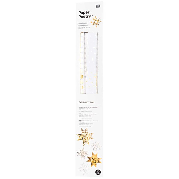 Paper Poetry - Stjernestrimler - Guld - 40stk