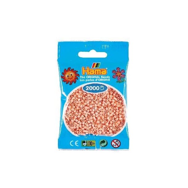 Hamaperler - Mini - 2000 stk - Lys fersken