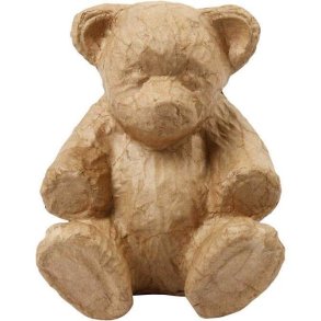 Papmach Bamse - H: 18 cm L: 15 cm - 50727