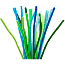 Chenille - 30 cm - Grn / turkis Harmoni - 25 stk