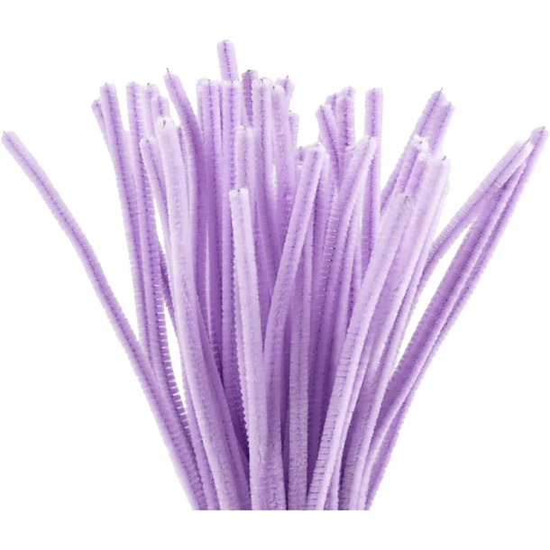 Chenille - 30 cm - Lilla - 50 stk