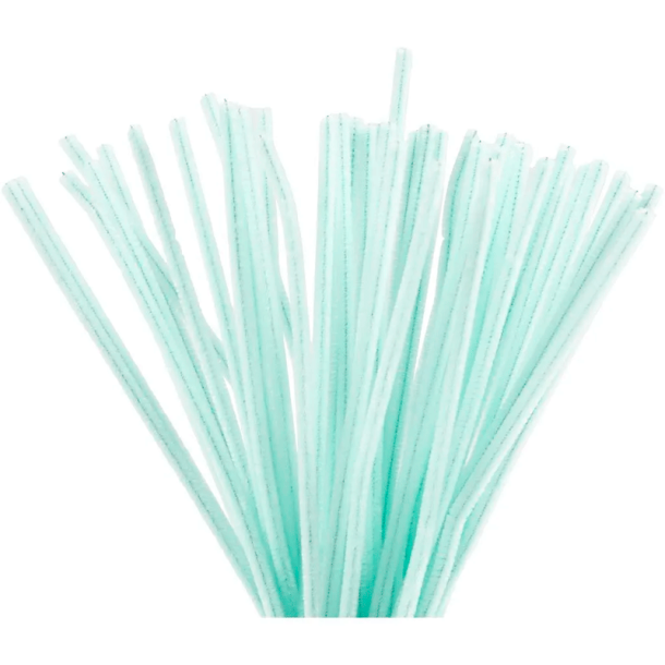 Chenille - 30 cm - Lys Turkis - 50 stk