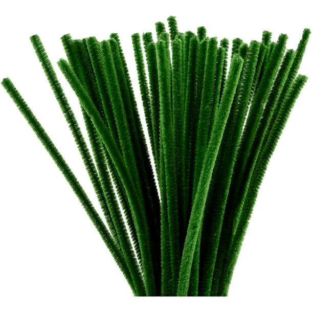 Chenille - 30 cm - Grangrn - 50 stk