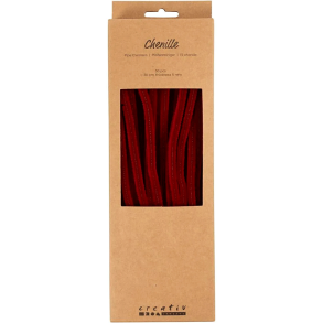 Chenille - 30 cm - Mrk rd - 50 stk