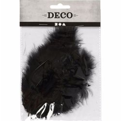 Dun / Fjer - Sort - 15 stk