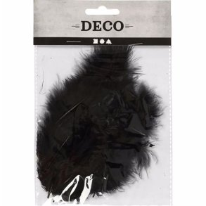 Dun / Fjer - Sort - 15 stk