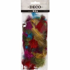 Perlehnsfjer - Assorteret farver