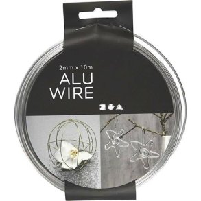 Creotime - Aluwire Bonzaitrd - Rund - 2 mm - Slv - 518325