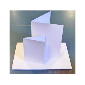 Kortkarton - Hvidt - 50 ark - 30,5x30,5 cm - 200g - Glittet