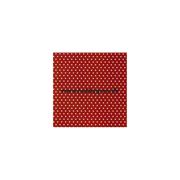 Karton med prikker - rd/hvid