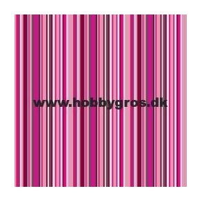 Karton med candystriber, 14x28 cm, rosa/pink