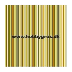 Karton med candystriber, 14x28 cm, gul/gr�n