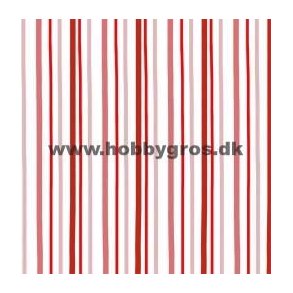 Karton med tonede striber, 14x28 cm, r�d