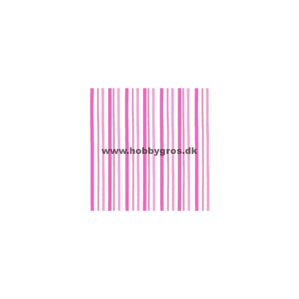 Karton med tonede striber, 14x28 cm, pink
