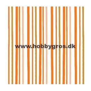 Karton med tonede striber, 14x28 cm, orange