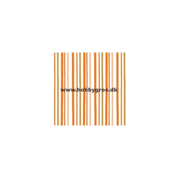 Karton med tonede striber, 14x28 cm, orange
