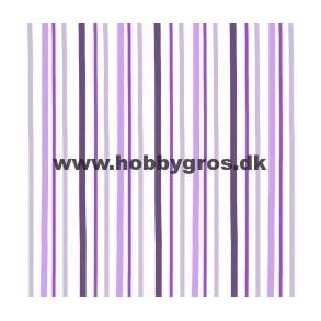 Karton med tonede striber, 14x28 cm, lys lilla