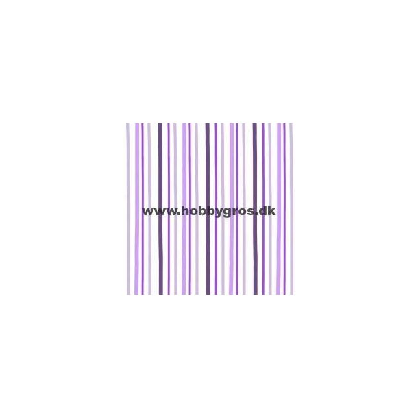Karton med tonede striber, 14x28 cm, lys lilla