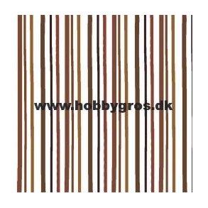 Karton med tonede striber, 14x28 cm, brun