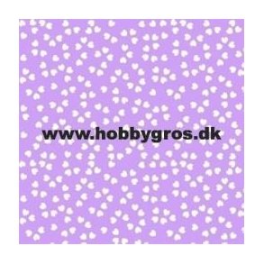 Karton med hjerter - Lys Lilla