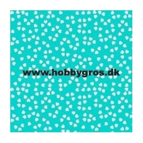 Karton med hjerter - Turkis