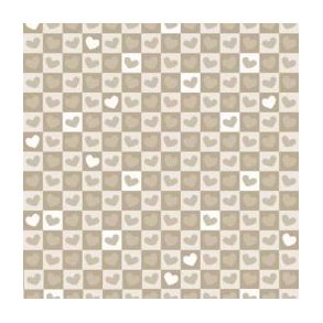 Karton med hjerter - Brun