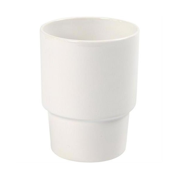 Krus, H: 11 cm, diam. 8,5 cm, Hvid - 55607