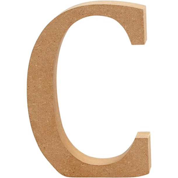 MDF Bogstaver - C - H. 13 cm.