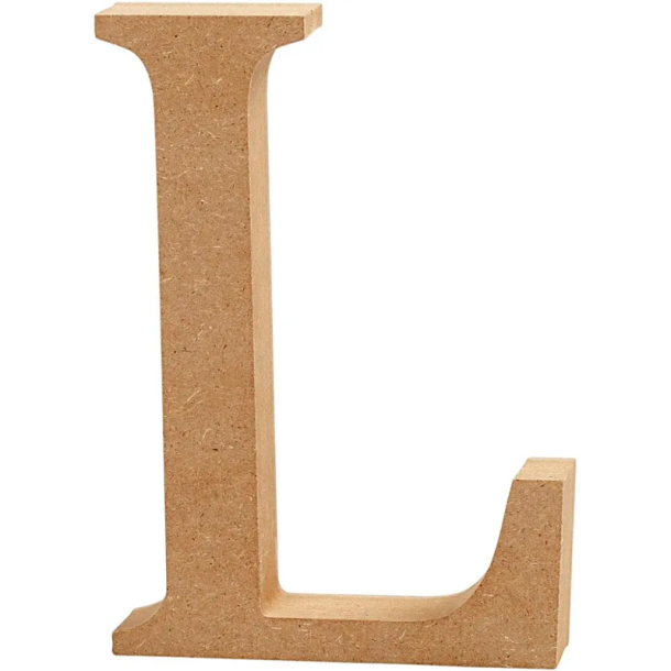 MDF Bogstaver - L - H. 13 cm.