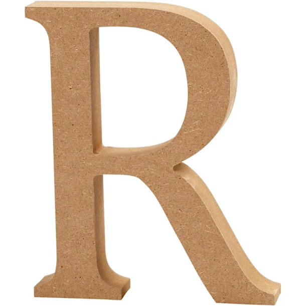 MDF Bogstaver - R - H. 13 cm.