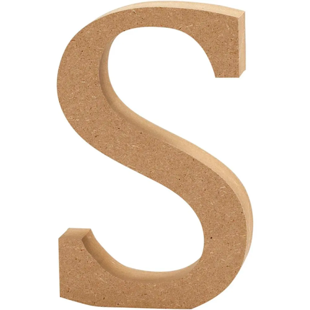 MDF Bogstaver - S - H. 13 cm.