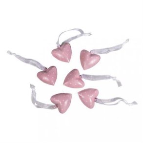 Rayher - Metalhjerte med klokke - Lyserd