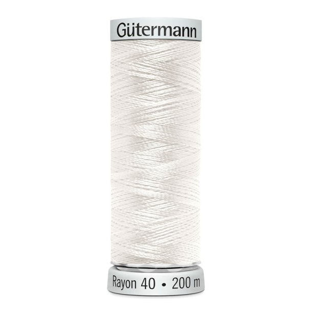 Gtermann - Maskinbroderitrd - Sulky Rayon - Viskose - 200 m - Hvid 1002