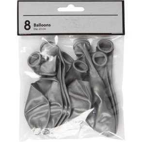 Balloner - Slv - 10 Stk. - 59172