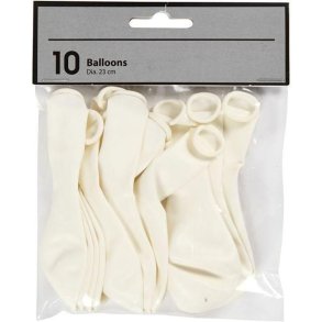 Balloner - Hvide - 10 Stk. - 592001
