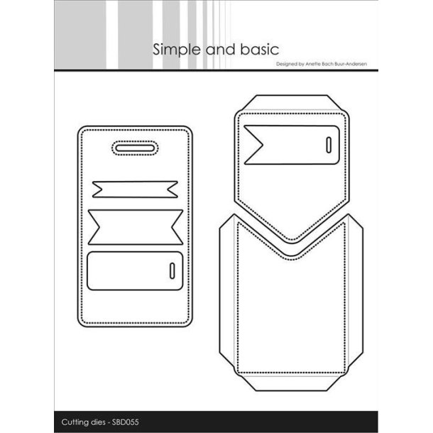 Simple and Basic die - Pocket & Flap w. Tags/Lomme & klap m. Tags - SBD055