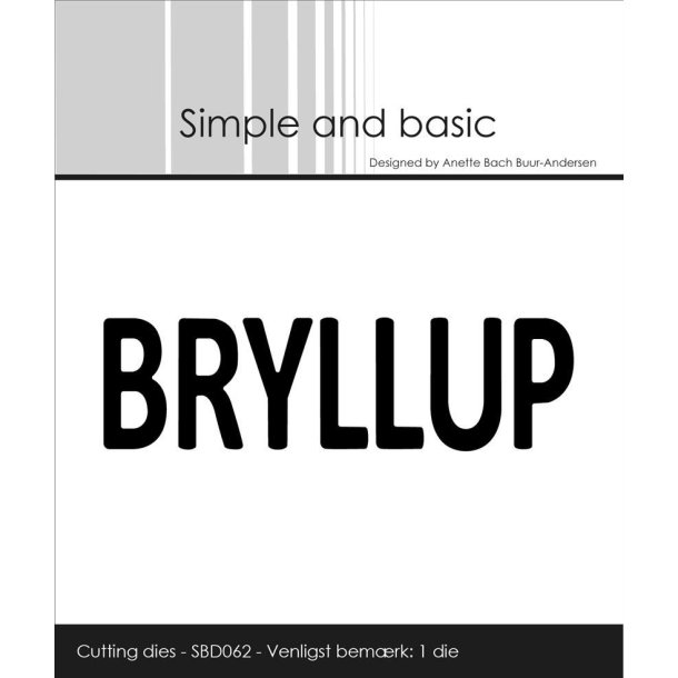Simple and Basic - Die - Wedding/Bryllup - SBD062