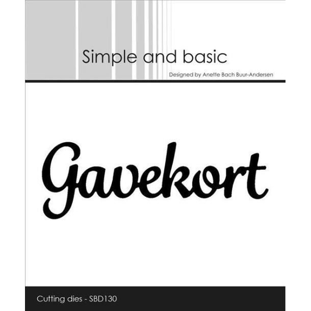 Simple and Basic - Die - Gavekort - SBD130