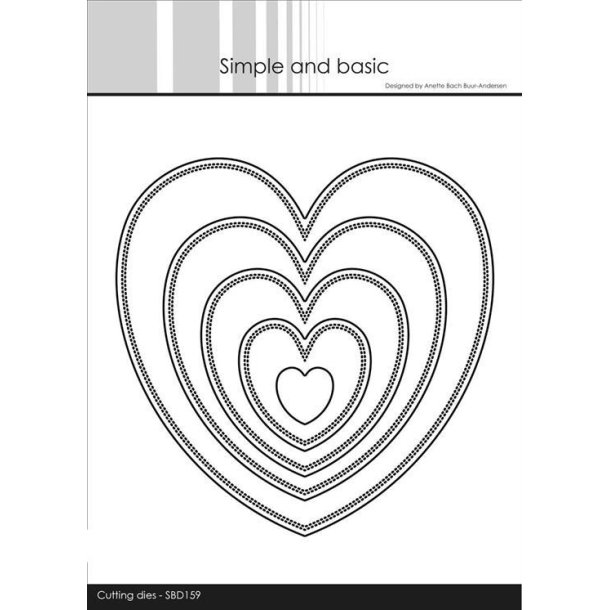 Simple and Basic - Die - Pierced Hearts / Hjerter - SBD159