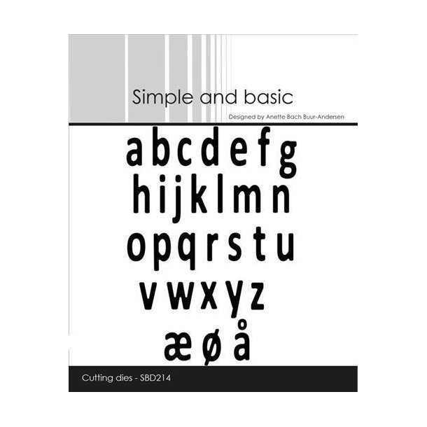 Simple and Basic - Die - Mini Alphabet - Lower Case - Mini Alfabet - Sm Bogstaver - SBD214