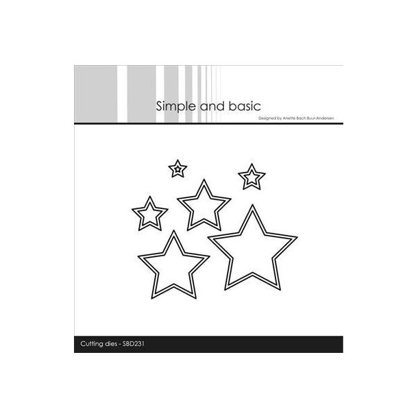 Simple and Basic - Die - Outline Stars / Stjerner - SBD231