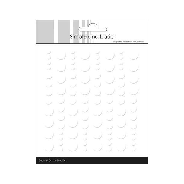Simple and Basic - Enamel Dots - Soft White / Hvid - SBA001