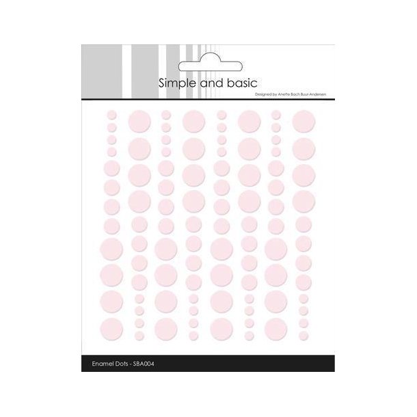 Simple and Basic - Enamel Dots - Baby Rose / Lyserd - SBA004